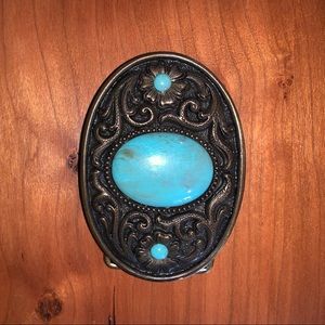 Turquoise western belt buckle